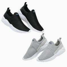 Kit 2 Tênis Masculino Esporte Academia Caminhada Leve Conforto Dia a Dia-Masculino