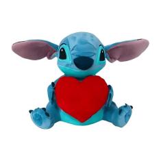 Pelúcia Stitch Coração com Luz e Som 30cm Multikids - BR1513