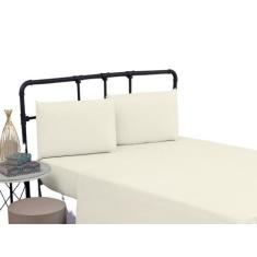Lençol Cama Box Solteiro Avulso 100% Algodão Sem Elástico Liso Percal 