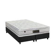 Cama Box King: Colchão Molas Ensacadas Luckspuma MasterPocket Lucksfaction Plus + Base crc Suede Gray(193x203)