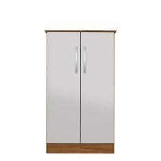 Armário Multiuso Sapateira 2 Portas Alaska Freijó E Off White Notável Móveis Freijó/off White