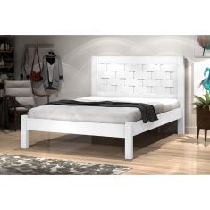 Cama Laila Casal Estrutura Em Mdf J&A Móveis Branco