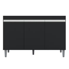 Balcão Para Pia Manu 120 Cm Preto Ajl