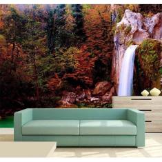Papel Parede Painel Fotográfico Cachoeira 3D 3,75M² Na 039