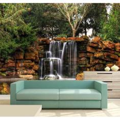 Papel Parede Painel Fotográfico Cachoeira 3D 3,75M² Na 049