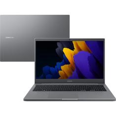 Notebook Samsung Book Intel Celeron-6305 4GB 500GB W10 FHD 15.6'' Cinza Chumbo NP550XDA-KO1BR
