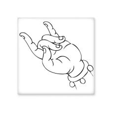 Adesivo brilhante de azulejo de cerâmica com desenho simples da mão Culture