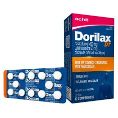 Dorilax DT Paracetamol 450mg + Cafeína Anidra 50mg + Citrato de Orfenadrina 35mg 12 comprimidos 12 Comprimidos