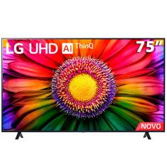 Smart TV 75" LG 4K UHD ThinQ AI 75UR8750PSA HDR, Bluetooth, Alexa, Airplay 2, 3 HDMIs
