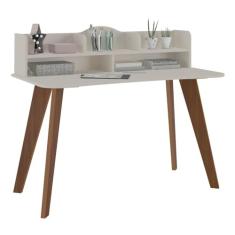 Escrivaninha Retrô 120cm Multimóveis Cr25210 Off White/cedro