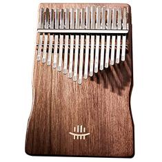 Piano de polegar Kalimba de 17 teclas, piano de dedo de madeira maciça, teclado de percussão de dedo, instrumento de piano de polegar para amantes de música, com folheto de estudo de martelo de