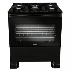 Fogão 5 Bocas Mueller MFV5BF com Mesa de Vidro - Preto Fosco