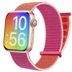BlackPro Pulseira de nylon macio respirável para meninos e meninas, compatível com Apple Watch séries 9, 8, 7, 6, 5, 4, 3, 2, 1, SE2 de 38 mm, 40 mm, 41 mm e 42 mm, 44 mm e 45 mm