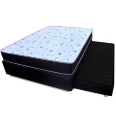Colchão Casal D33 + Cama Box Colchão Auxiliar Bicama De Espuma BF Colc