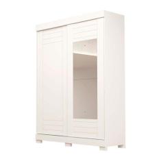 Guarda Roupa Solteiro com Espelho e 2 portas Ayla ACP MÓVEIS Branco - 