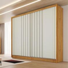 Guarda Roupa Casal 2 Portas de Correr 4 Gavetas Ripado Galati Made Mar