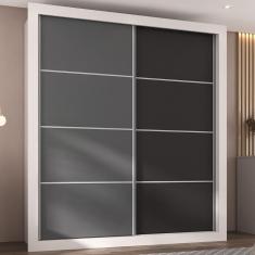 Guarda-Roupas Casal 2 Portas de Correr 4 Gavetas Alasca Multimóveis MP4263