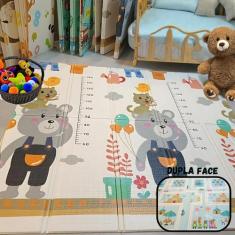 Tapete de Atividades Bebê Infantil GIGANTE 2,0 x 1,80m  Dobrável Térmi