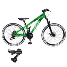 Bicicleta Vikingx 24V Tuff 25 Cambio Shimano Traseiro Aluminio Rodas V