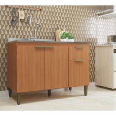 Balcão para Pia 3 Portas 1 Gaveta sem Tampo