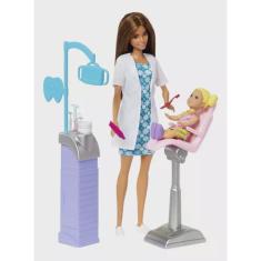 Boneca Barbie Profissões Conjunto Médica Dentista Hkt70 Mattel