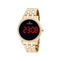 Relógio Champion Feminino Digital Led Dourado CH40204H