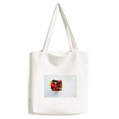 Sacola de lona com imagem de frutas vermelhas temperadas, bolsa de compras, bolsa casual