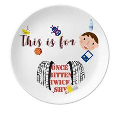 Experience Tire Imprinting Provérbios Prato de Porcelana Jantar Redondo Prato Masculino