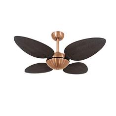 Ventilador De Teto 4 Pás Office Pétalo Palmae Tabaco 127v Volare Volare 110v Cobre