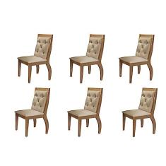 Conjunto Com 6 Cadeiras Lucy Rufato