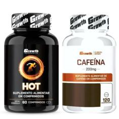 Hot Termogênico 60 Caps + Cafeína 200Mg 120 Caps Growth