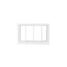 Janela de Alumínio Maxim-ar 40x60cm com Grade e Vidro Mini Boreal Soft MGM Branco