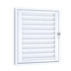 Porta de Aço Alçapão 60x60cm com Porta Cadeado Riobras Branco