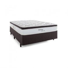 Cama Box Casal Molas Maxspring 138x188x25cm Edimburgo Herval Branco/Marrom