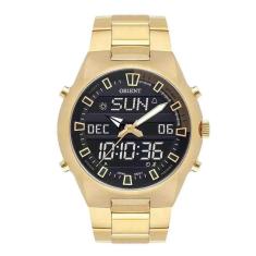Relógio Orient Masculino Mgssa004 Pxkx Analógico E Digital Dourado-Masculino