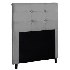 Cabeceira Cama Box Solteiro Luna 90Cm Suede Cinza - Abmaza