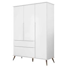 Guarda Roupa Infantil Retrô Alice Branco Acetinado - Phoenix Baby