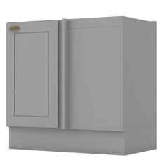 Balcão De Canto Reto 1 Porta Americana Cinza - Henn