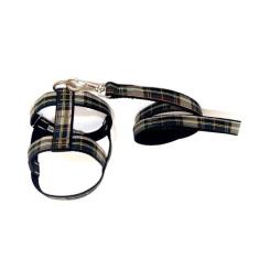 Conjunto guia peitoral 25mm preto tamanho 3 (46cm a 51cm) - Nica pet