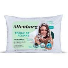 Travesseiro Altenburg Toque de Plumas Suporte Médio Branco, 1 unidade
