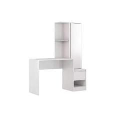 Mesa Escrivaninha Casal Office Morada c/ 1 Porta e 1 Gaveta Branco - D