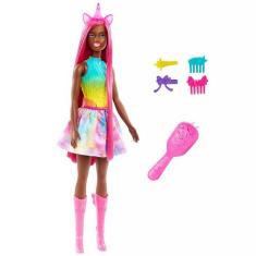 Boneca Barbie Fantasia Unicórnio Negra HRP99 HRR01 - Mattel