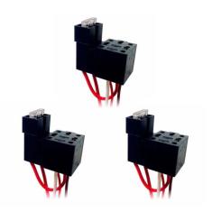 DNI 7511 - 3 Soquetes para Relé Automotivo com Chicote de 4 Vias