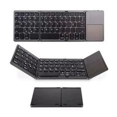 BDNET, Mini Teclado Dobrável Bluetooth Touchpad Pc Notebook Tablet