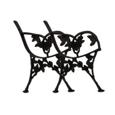 Par Pé De Banco Praça Jardim Café Liso Em Ferro Fundido