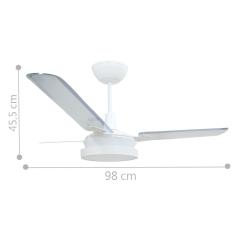 Ventilador Led Breeze Branco 110V 3 Pás E Controle Remoto
