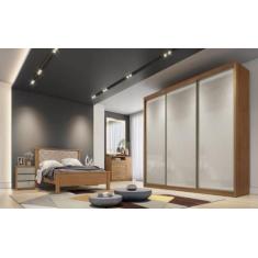 Guarda Roupa Casal 3 Portas 8 Gavetas Diamond Móveis Novo Horizonte - 