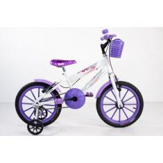 Bicicleta Infantil Menina Aro 16 com acessórios - VTC BIKES