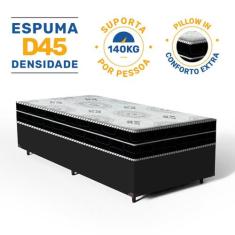 Cama Box com Colchão de Espuma D45 Pillow In Anjos OrtoConfort Solteir