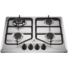 Cooktop 4 Bocas a Gás Electrolux Inox Experience Multi Chama e Grade F